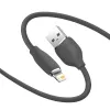 Καλώδιο δεδομένων USB 2.0 Baseus Jelly Lightning σε USB-A 1,2 m, μαύρο