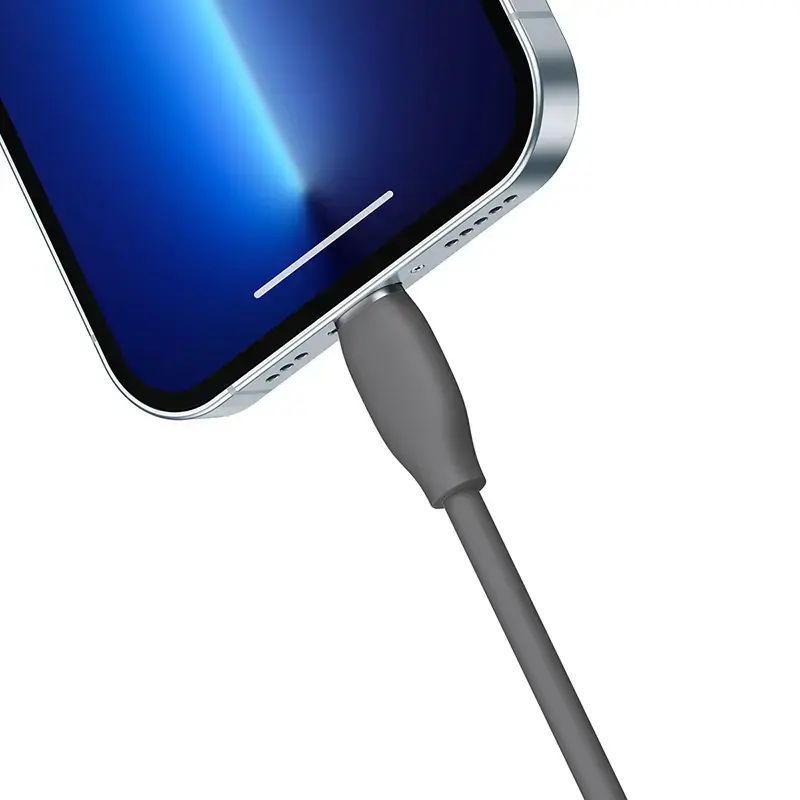 Καλώδιο δεδομένων USB 2.0 Baseus Jelly Lightning σε USB-A 1,2 m, μαύρο