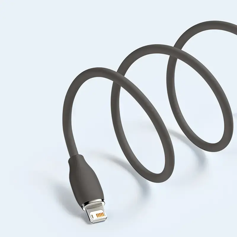 Καλώδιο δεδομένων USB 2.0 Baseus Jelly Lightning σε USB-A 1,2 m, μαύρο