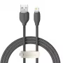 Καλώδιο δεδομένων USB 2.0 Baseus Jelly Lightning σε USB-A 1,2 m, μαύρο