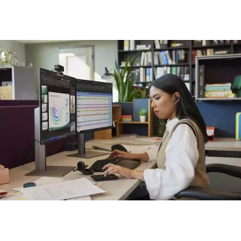 HP Poly Poly Voyager Free 60+ UC μαύρο θήκη φόρτισης με οθόνη αφής για προσαρμογέα BT700 USB-A