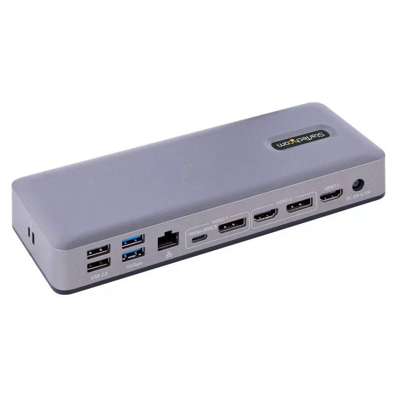StarTech.com DK31C3MNCRUE Βάση laptop/πολλαπλασιαστής θυρών Ενσύρματο USB 3.2 Gen 2 (3.1 Gen 2) Type C