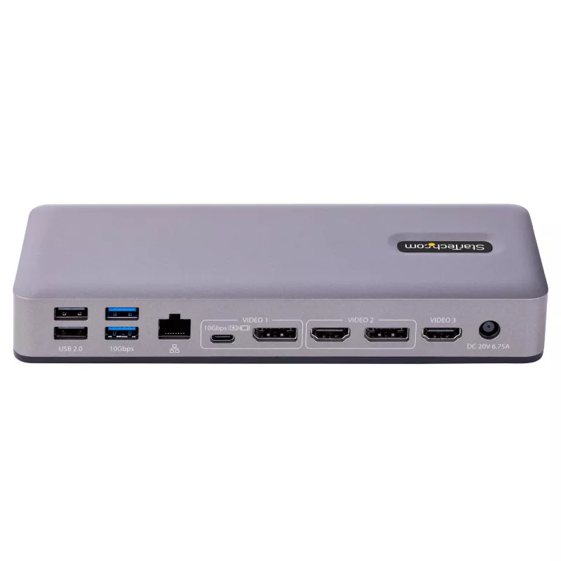 StarTech.com DK31C3MNCRUE Βάση laptop/πολλαπλασιαστής θυρών Ενσύρματο USB 3.2 Gen 2 (3.1 Gen 2) Type C