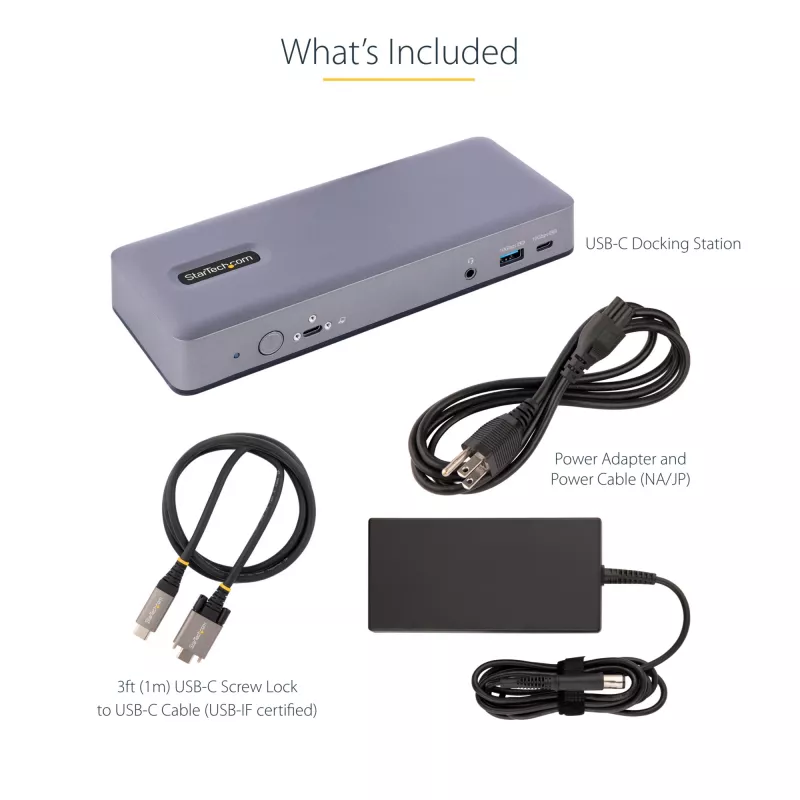 StarTech.com DK31C3MNCRUE Βάση laptop/πολλαπλασιαστής θυρών Ενσύρματο USB 3.2 Gen 2 (3.1 Gen 2) Type C