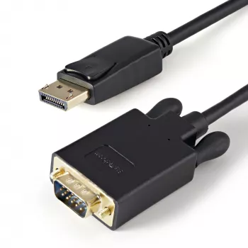 StarTech.com DP2VGAMM3B ενεργό καλώδιο-αντάπτορας DisplayPort σε VGA, 3 πόδια (1 m), 1920x1200, βύσμα DP με ασφάλιση, μαύρο