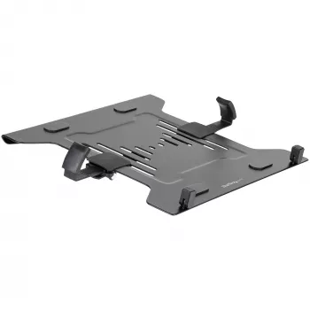 StarTech.com Δίσκος laptop VESA – Ρυθμιζόμενος δίσκος laptop για βραχίονες οθόνης, ασφαλίζει notebooks (4,5 kg / 9,9 lb) – 75x75 & 100x100 VESA-οπές τοποθέτησης – Με αερισμό – Για βάσεις/στήριγμα οθόνης γραφείου
