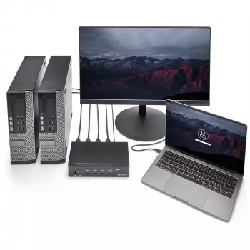StarTech.com Διακόπτης KVM HDMI 4 θυρών - USB 3.0 - 1080p, 1920 x 1080 pixel, τοποθέτηση σε rack, Μαύρο