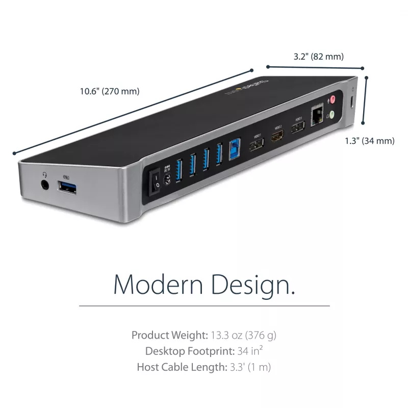 StarTech.com Σταθμός σύνδεσης USB 3.0 για τρεις οθόνες - 1x HDMI - 2x DisplayPort