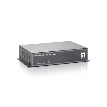 LevelOne POR-0100 επαναλήπτης PoE, διαδοχικής σύνδεσης, 2x Fast Ethernet, 10Base-T/100Base-TX, γκρι