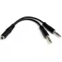StarTech.com Προσαρμογέας splitter headset 3,5 mm 4 θέσεων σε 2x 3 θέσεων 3,5 mm – θηλυκό/αρσενικό