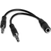 StarTech.com Προσαρμογέας splitter headset 3,5 mm 4 θέσεων σε 2x 3 θέσεων 3,5 mm – θηλυκό/αρσενικό