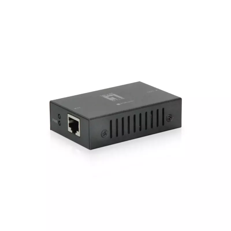 LevelOne POR-0101 επαναλήπτης PoE+, 2x Fast Ethernet, 10Base-T/100Base-TX, έως 100 m, γκρι