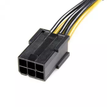 StarTech.com PCIEX68ADAP καλώδιο προσαρμογέα τροφοδοσίας PCI Express 6 pin σε 8 pin, 6 pin (θηλυκό) σε 8 pin (αρσενικό), 15,5 cm, μαύρο
