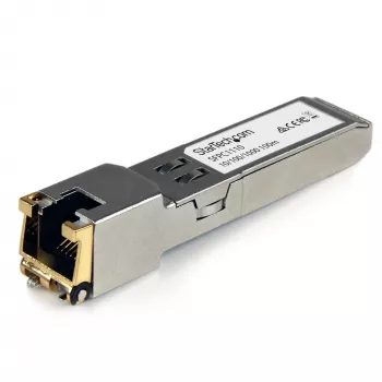 StarTech.com Συμβατή με Cisco SFP-GE-T μονάδα πομποδέκτη SFP – 10/100/1000BASE-TX~Συμβατή με Cisco SFP-GE-T μονάδα SFP – 1000BASE-T – SFP σε RJ45 Cat6/Cat5e – 10/100/1000 Mbit/s – RJ-45 100 m – Cisco IE3400, IE3300, IE3200