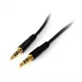 StarTech.com Λεπτό καλώδιο στερεοφωνικού ήχου 3.5mm 3 ft - Α/Α, 3.5mm, Βύσμα αρσενικό, 3.5mm, Βύσμα αρσενικό, 0,91 m, Μαύρο