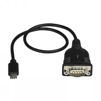 StarTech.com ICUSB232C καλώδιο προσαρμογέα USB-C σε σειριακό, USB-C σε RS232 DB9, 40 cm, αρσενικό/αρσενικό, Windows/Mac/Linux, μαύρο