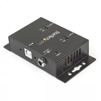 StarTech.com Βιομηχανικός προσαρμογέας USB σε Σειριακό 2 θυρών με δυνατότητα τοποθέτησης σε τοίχο με κλιπ ράγας DIN