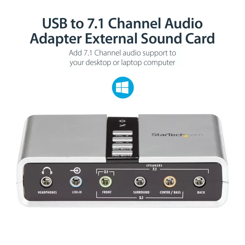 StarTech.com Προσαρμογέας ήχου USB 7.1 Εξωτερική κάρτα ήχου με SPDIF Ψηφιακός ήχος