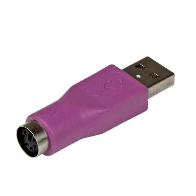 StarTech.com Προσαρμογέας αντικατάστασης PS/2 πληκτρολογίου σε USB – K/M, USB A, PS/2, Μωβ