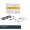 StarTech.com Προσαρμογέας USB C Multiport – USB-C Travel Dock με 4K HDMI, 3x USB 3.0 Hub, SD/SDHC, GbE, 60W PD 3.0 Pass-Through – USB Type-C/Thunderbolt 3 – Αντικαθιστά DKT30CSDHPD
