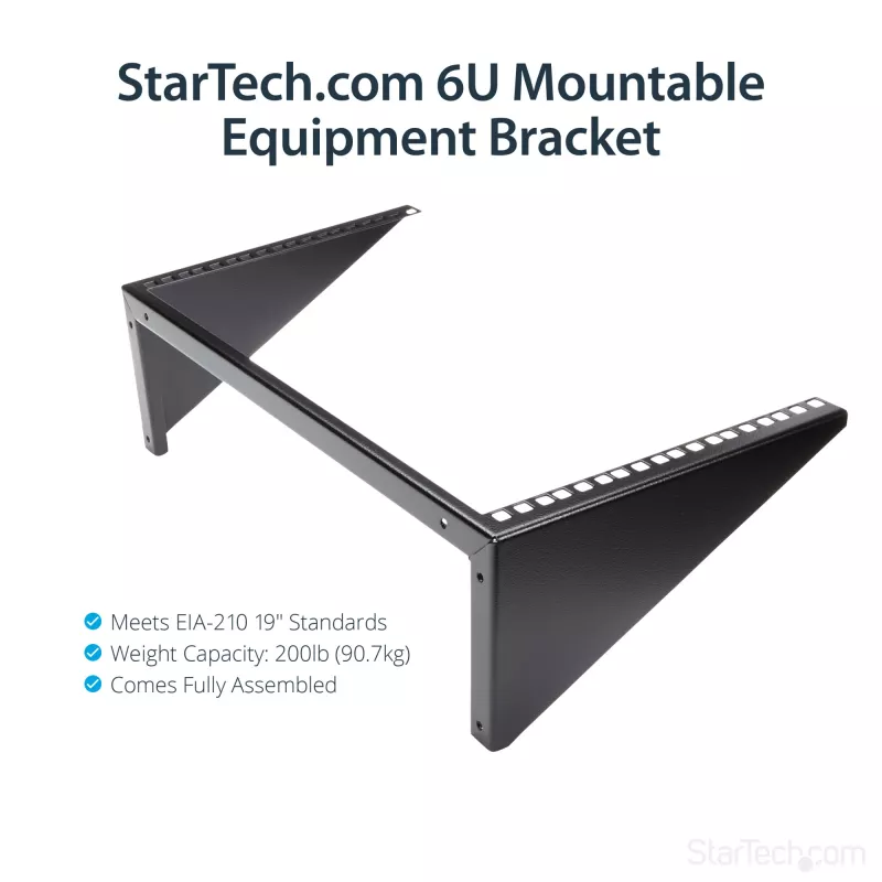 StarTech.com Κάθετη βάση τοίχου για server rack – συμπαγές ατσάλι – 6HE