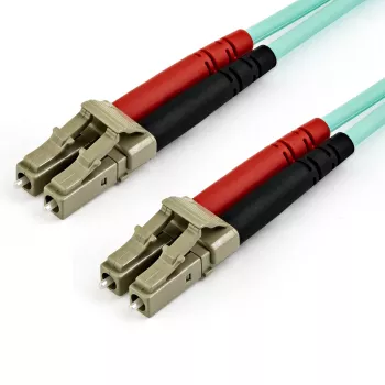 StarTech.com Καλώδιο οπτικής ίνας LC/UPC σε LC/UPC OM4 Multimode 10m (30ft), 50/125µm LOMMF/VCSEL Zipcord ίνα, 100G, χαμηλή εξασθένηση εισαγωγής – Καλώδιο jumper οπτικής ίνας LSZH