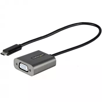 StarTech.com Προσαρμογέας USB-C σε VGA – 1080p Προσαρμογέας USB Type-C σε VGA Dongle – Μετατροπέας βίντεο USB-C (DP Alt Mode) σε οθόνη VGA/Display – Συμβατός με Thunderbolt 3 – Ενσωματωμένο καλώδιο 30 cm – Βελτιωμένη έκδοση του CDP2VGA
