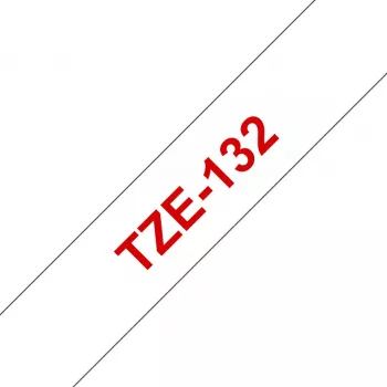 Επιστρωμένη ταινία Brother TZe132 12 mm Κόκκινο σε διαφανές