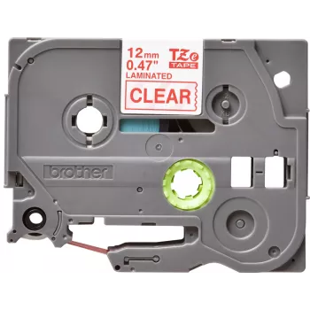 Επιστρωμένη ταινία Brother TZe132 12 mm Κόκκινο σε διαφανές