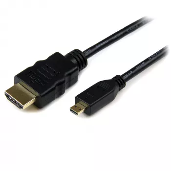 StarTech.com HDADMM50CM καλώδιο High Speed HDMI σε Micro HDMI με Ethernet, M/M, 0,5 m, 34 AWG, επιχρυσωμένες συνδέσεις, μαύρο