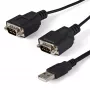 StarTech.com ICUSB2322F καλώδιο προσαρμογέα FTDI USB σε σειριακό RS232 2 θυρών, USB 2.0, 2,1 m, μαύρο