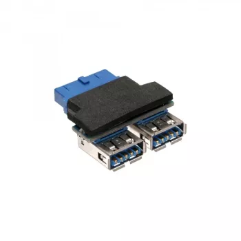 Προσαρμογέας InLine USB 3.0 εσωτερικός 2x USB A υποδοχή σε header μητρικής