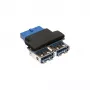 Προσαρμογέας InLine USB 3.0 εσωτερικός 2x USB A υποδοχή σε header μητρικής
