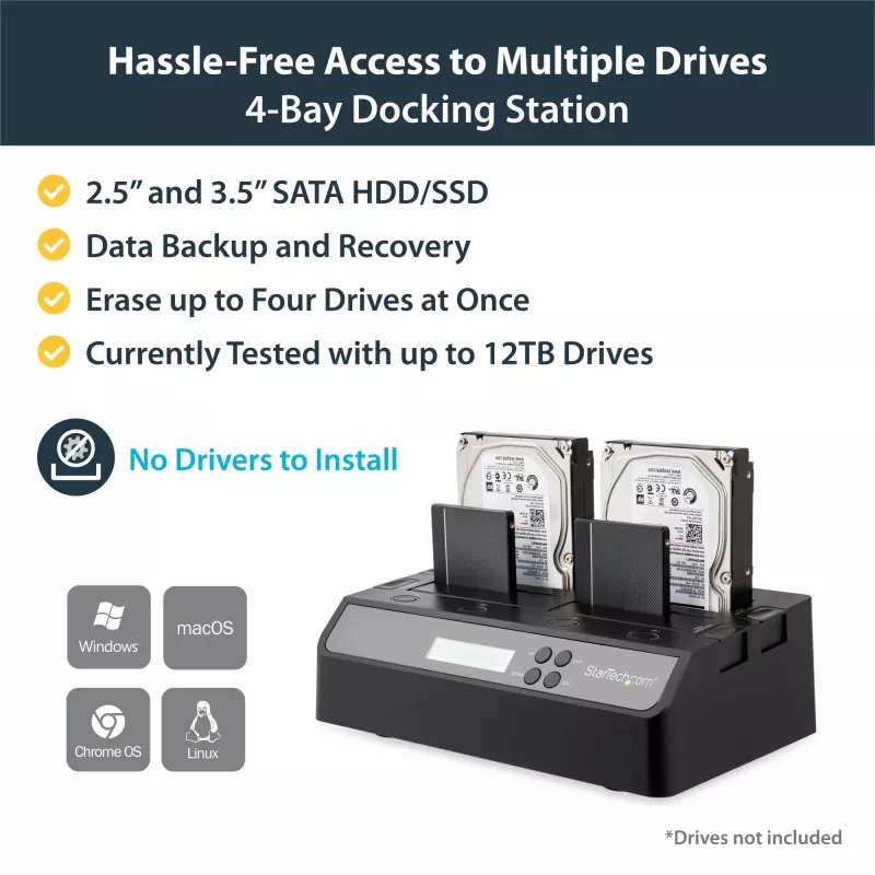 StarTech.com 4 Bay USB 3.0 eSATA σε SATA Standalone 1:3 HDD Θήκη αντιγραφής σκληρών δίσκων