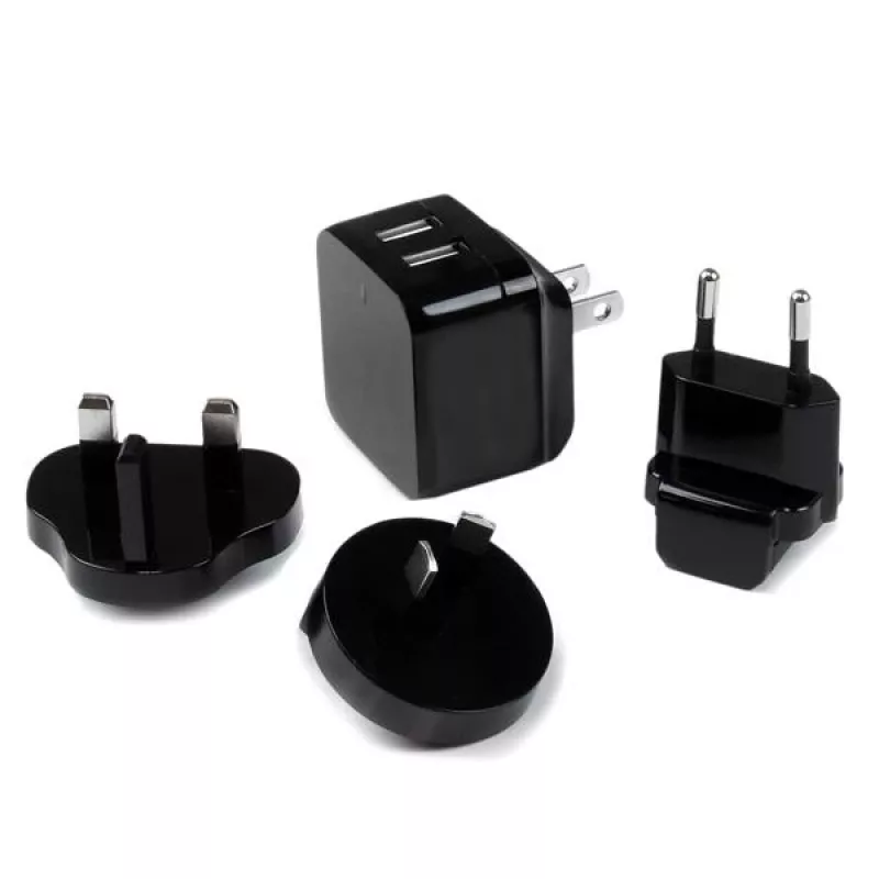 StarTech.com Φορτιστής τοίχου USB διπλής θύρας – διεθνή ταξίδια – 17W/3,4A – μαύρο