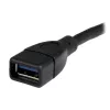 StarTech.com Καλώδιο επέκτασης USB 3.0 A σε A – 6 ίντσες, μαύρο, 0,152 m, USB A, USB A, USB 3.2 Gen 1 (3.1 Gen 1), 5 Gbit/s, Μαύρο