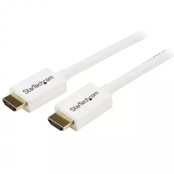 StarTech.com HD3MM5MW καλώδιο High Speed HDMI CL3 για εγκατάσταση εντός τοίχου, Ultra HD 4K x 2K, M/M, 5 m (16 ft), 30/32 AWG, επιχρυσωμένες συνδέσεις, λευκό