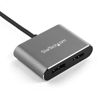 StarTech.com πολυθύρα προσαρμογέας βίντεο USB-C – 4K 60Hz USB-C σε HDMI 2.0 ή DisplayPort 1.2 προσαρμογέας οθόνης – USB Type-C 2-in-1 μετατροπέας οθόνης HDMI/DP HBR2 HDR – συμβατός με Thunderbolt 3