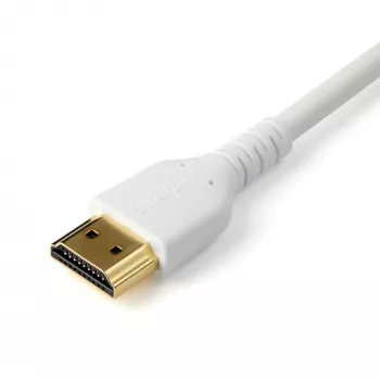 StarTech.com RHDMM2MPW πιστοποιημένο καλώδιο High Speed HDMI 2.0 Premium με Ethernet, 4K 60 Hz, M/M, 2 m, ίνες αραμιδίου, μανδύας TPE, λευκό