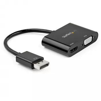 StarTech.com προσαρμογέας DisplayPort σε HDMI VGA - DisplayPort 1.2 HBR2 σε HDMI 2.0 (4K 60Hz) ή μετατροπέας VGA 1080p dongle - προσαρμογέας οθόνης DP σε HDMI ή VGA - προσαρμογέας ψηφιακού βίντεο