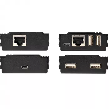 StarTech.com επέκταση hub USB 2.0 4 θυρών μέσω ενός καλωδίου Ethernet CAT5e/CAT6 (RJ45) – 100m – κιτ προσαρμογέα επέκτασης hub USB – μεταλλικό κουτί – εξωτερική τροφοδοσία – 480 Mbit/s