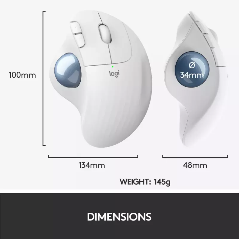 Ποντίκι Logitech ERGO M575 Wireless Trackball RF Wireless + Bluetooth