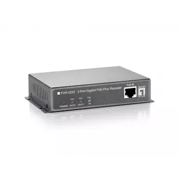 LevelOne Gigabit PoE Repeater, δυνατότητα cascade, 2 έξοδοι PoE