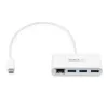 StarTech.com Hub USB-C 3 θυρών με Gigabit Ethernet – USB-C σε 3x USB-A – Hub USB 3.0 – Λευκό