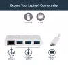 StarTech.com Hub USB-C 3 θυρών με Gigabit Ethernet – USB-C σε 3x USB-A – Hub USB 3.0 – Λευκό