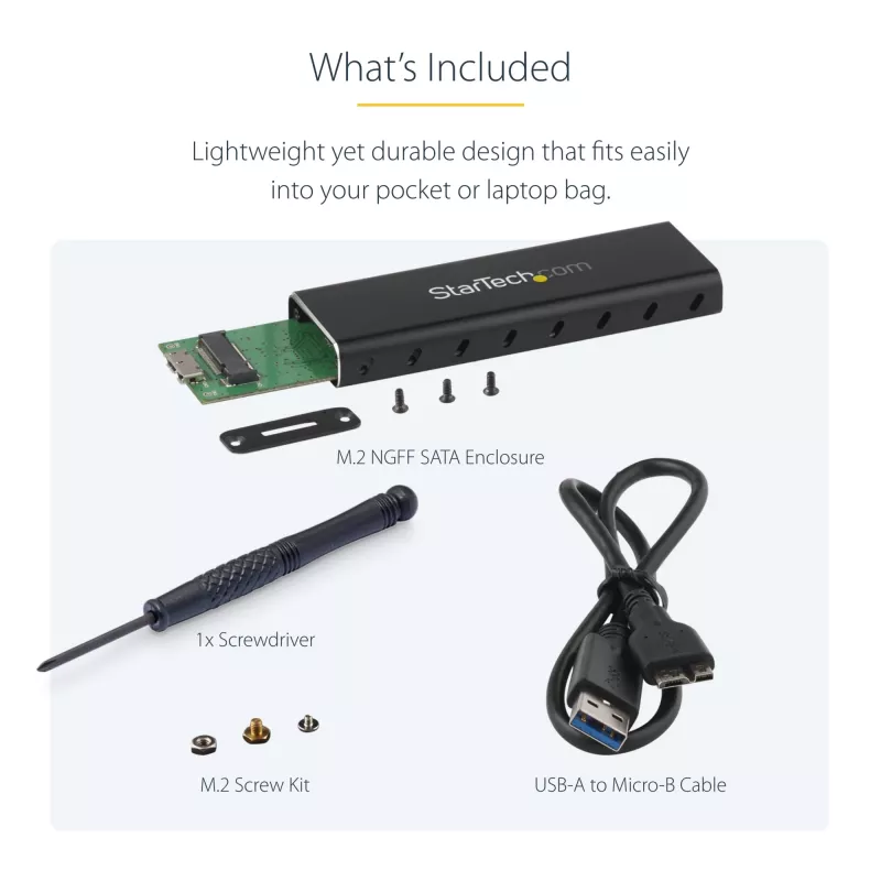 StarTech.com Θήκη SSD M.2 για SSD M.2 SATA – USB 3.0 (5 Gbit/s) με UASP