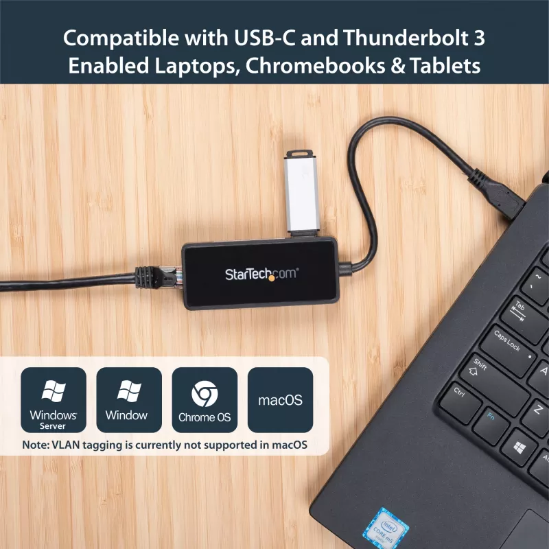 StarTech.com Προσαρμογέας USB-C σε Gigabit δικτύου με επιπλέον θύρα USB 3.0