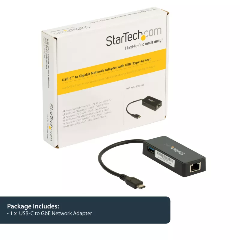 StarTech.com Προσαρμογέας USB-C σε Gigabit δικτύου με επιπλέον θύρα USB 3.0