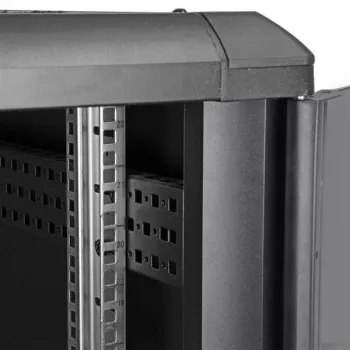 StarTech.com Ντουλάπα server 4 στύλων 22U, Κλειδωμένη ντουλάπα δεδομένων 19 ιντσών για εξοπλισμό υπολογιστών/AV/IT, Ντουλάπα γραφείου/οικιακού δικτύου με τροχούς και ρυθμιζόμενες ράγες τοποθέτησης