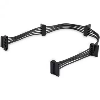 StarTech.com καλώδιο αντάπτορα splitter τροφοδοσίας 4x SATA, SATA 15 ακίδων, 4 x SATA, 0,4 m, αρσενικό, θηλυκό, μαύρο